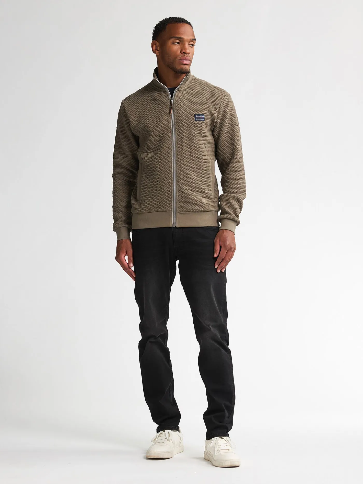 Men Sweater Collar Zip