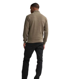 Men Sweater Collar Zip