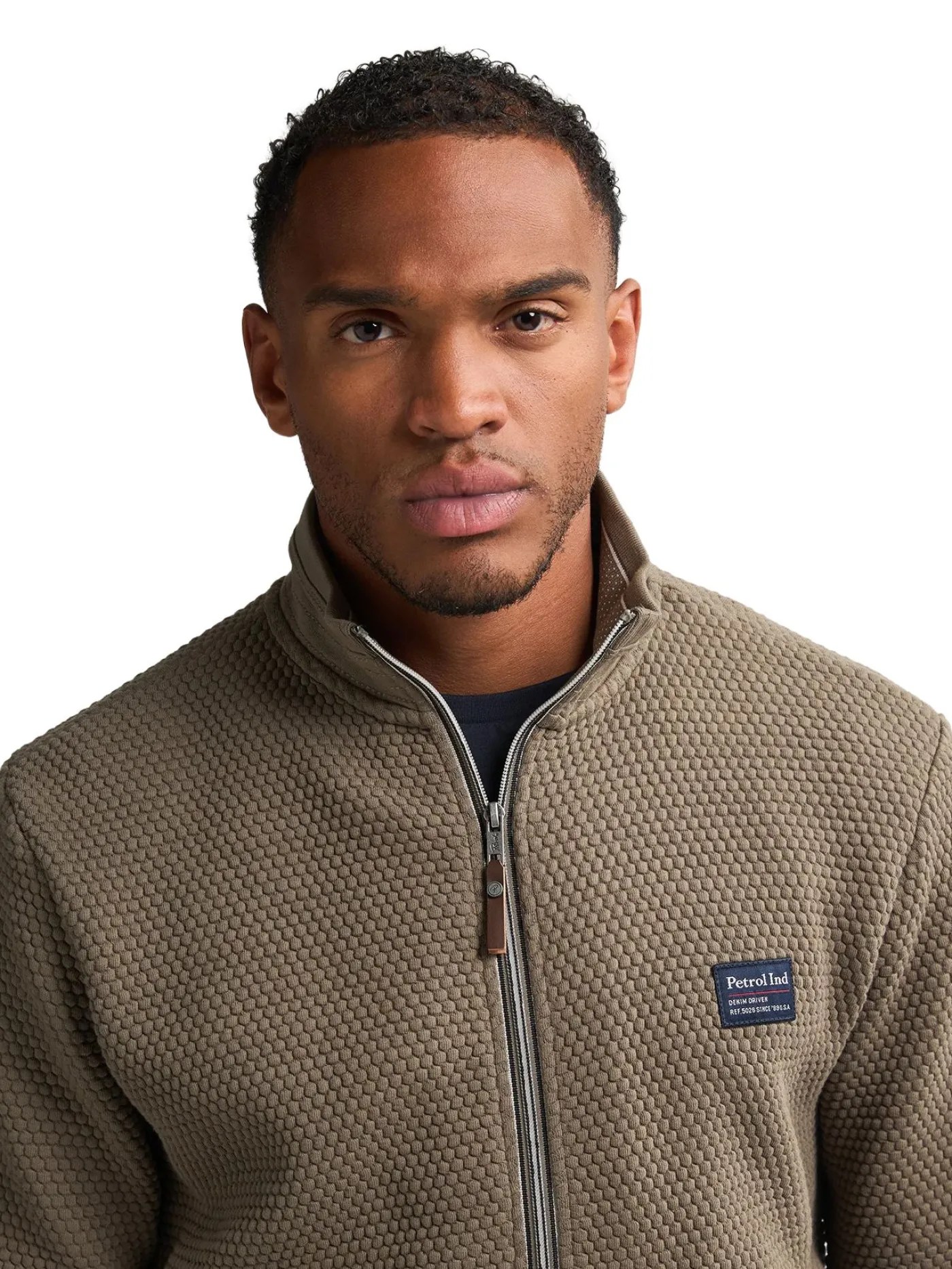 Men Sweater Collar Zip