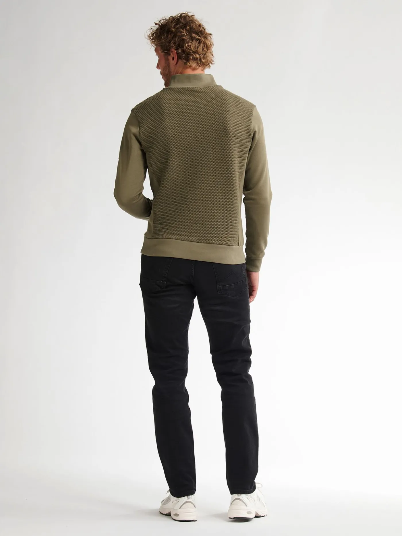 Men Sweater Collar Zip