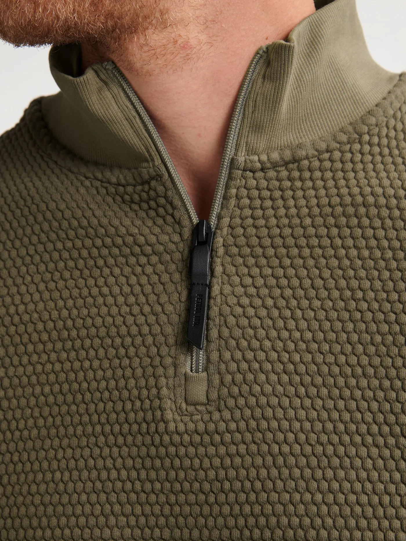 Men Sweater Collar Zip