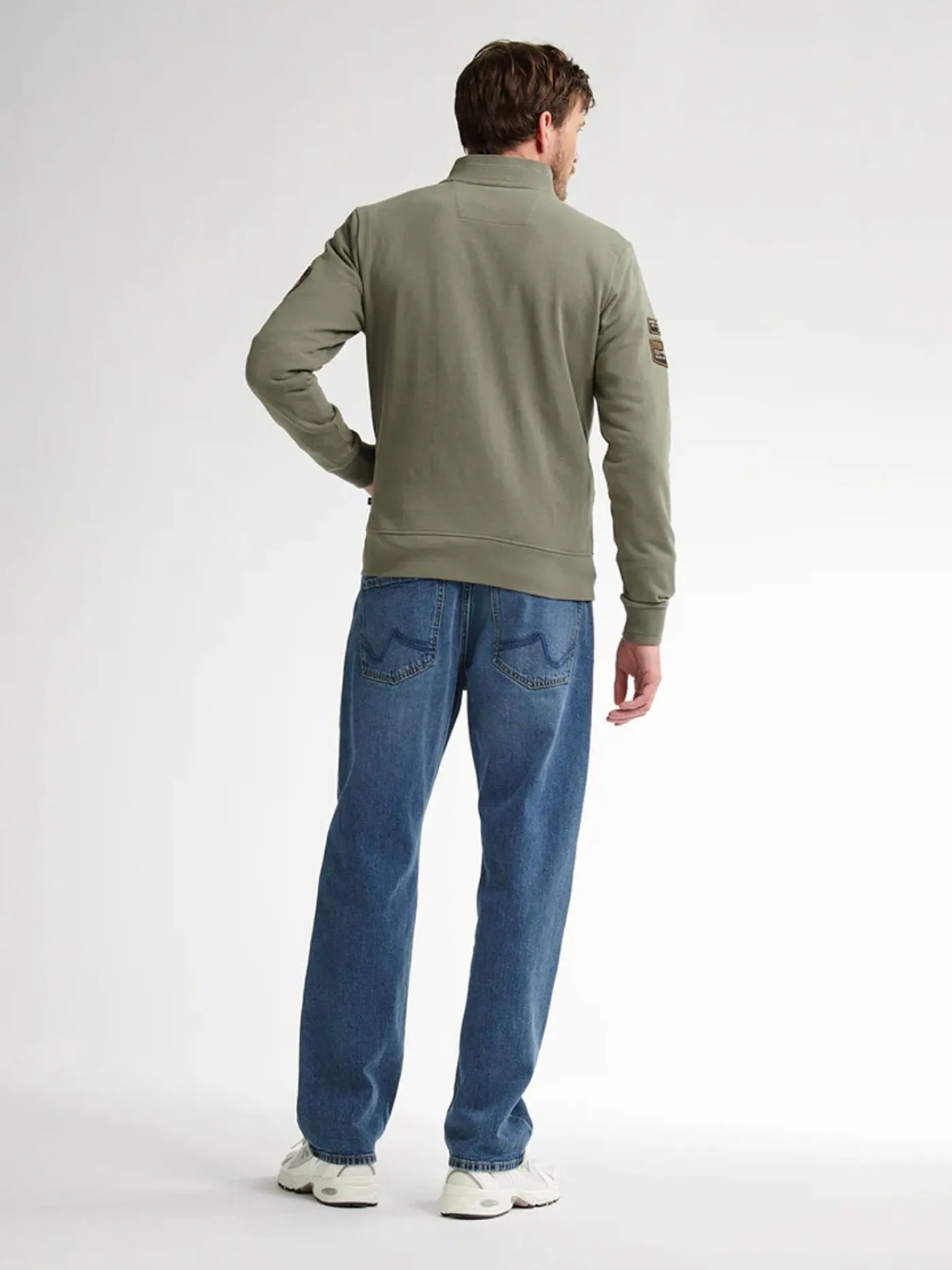 Men Sweater Collar Zip