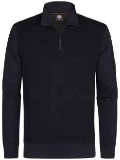 Men Sweater Collar Zip