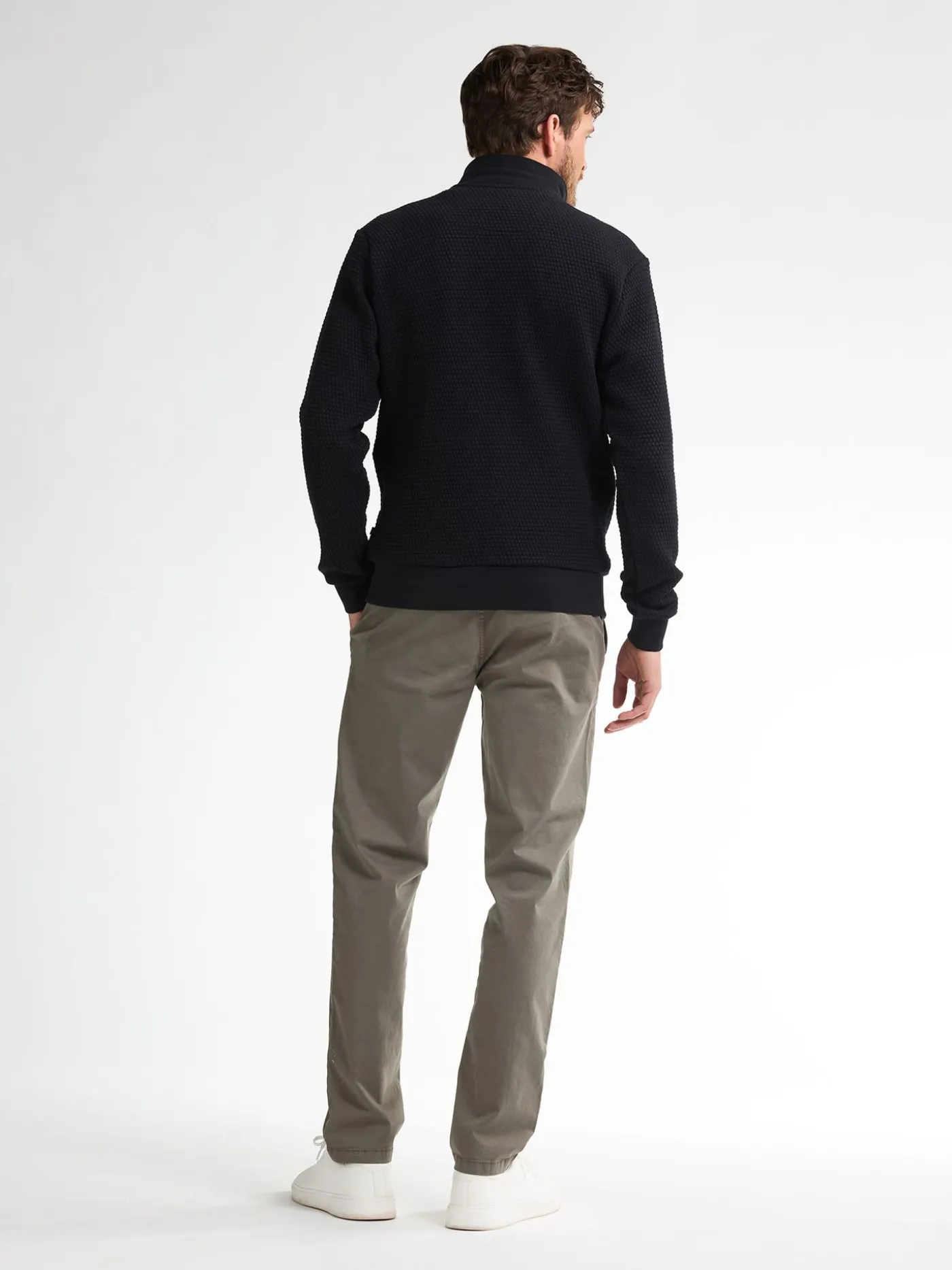 Men Sweater Collar Zip