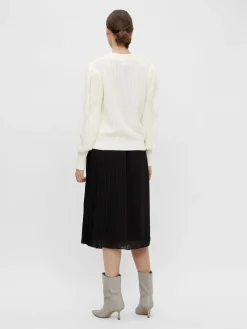 OBJJANINE L/S KNIT PULLOVER PB10 - Cloud Dancer