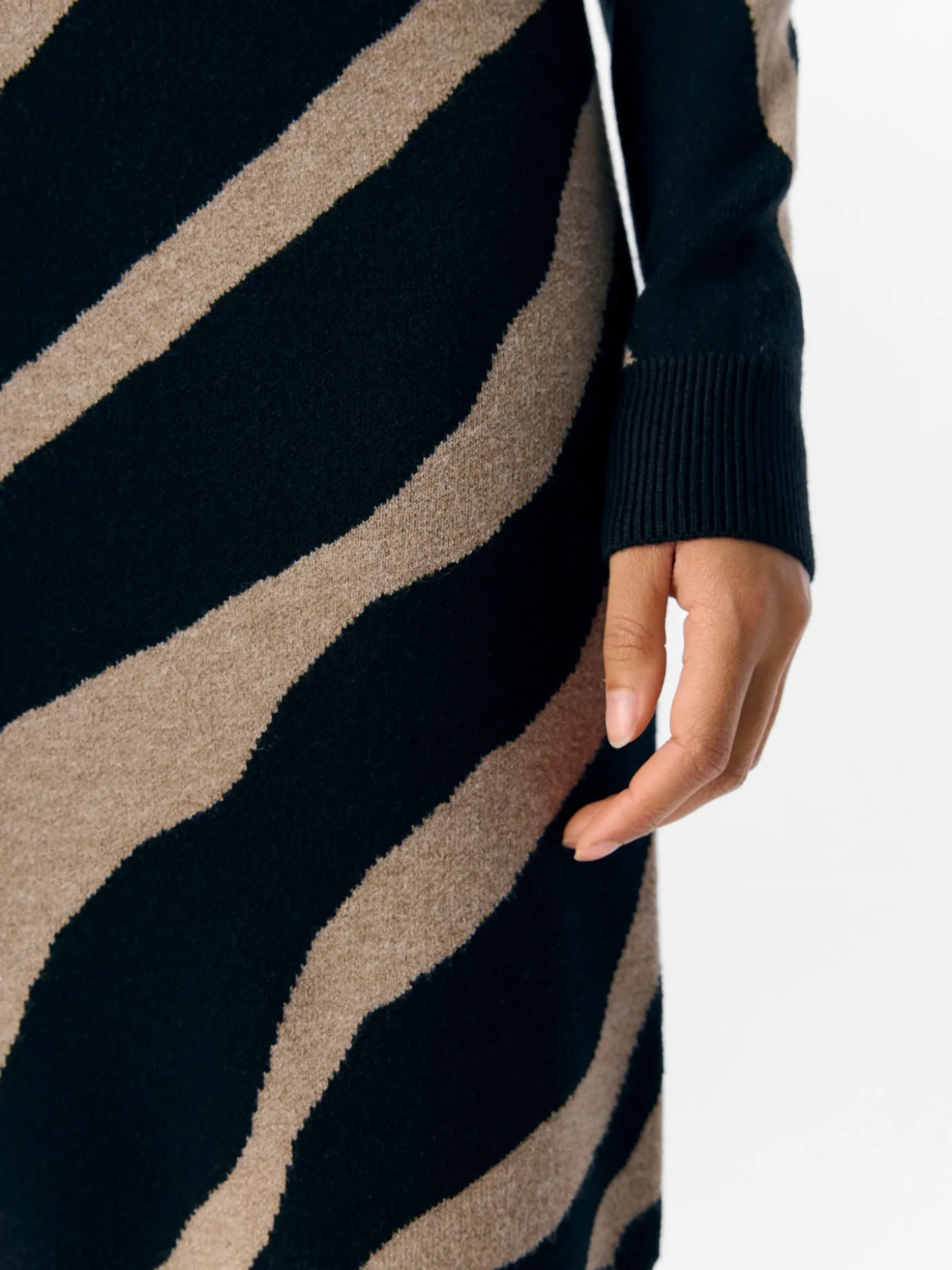 OBJRAY L/S KNIT DRESS AOP NOOS