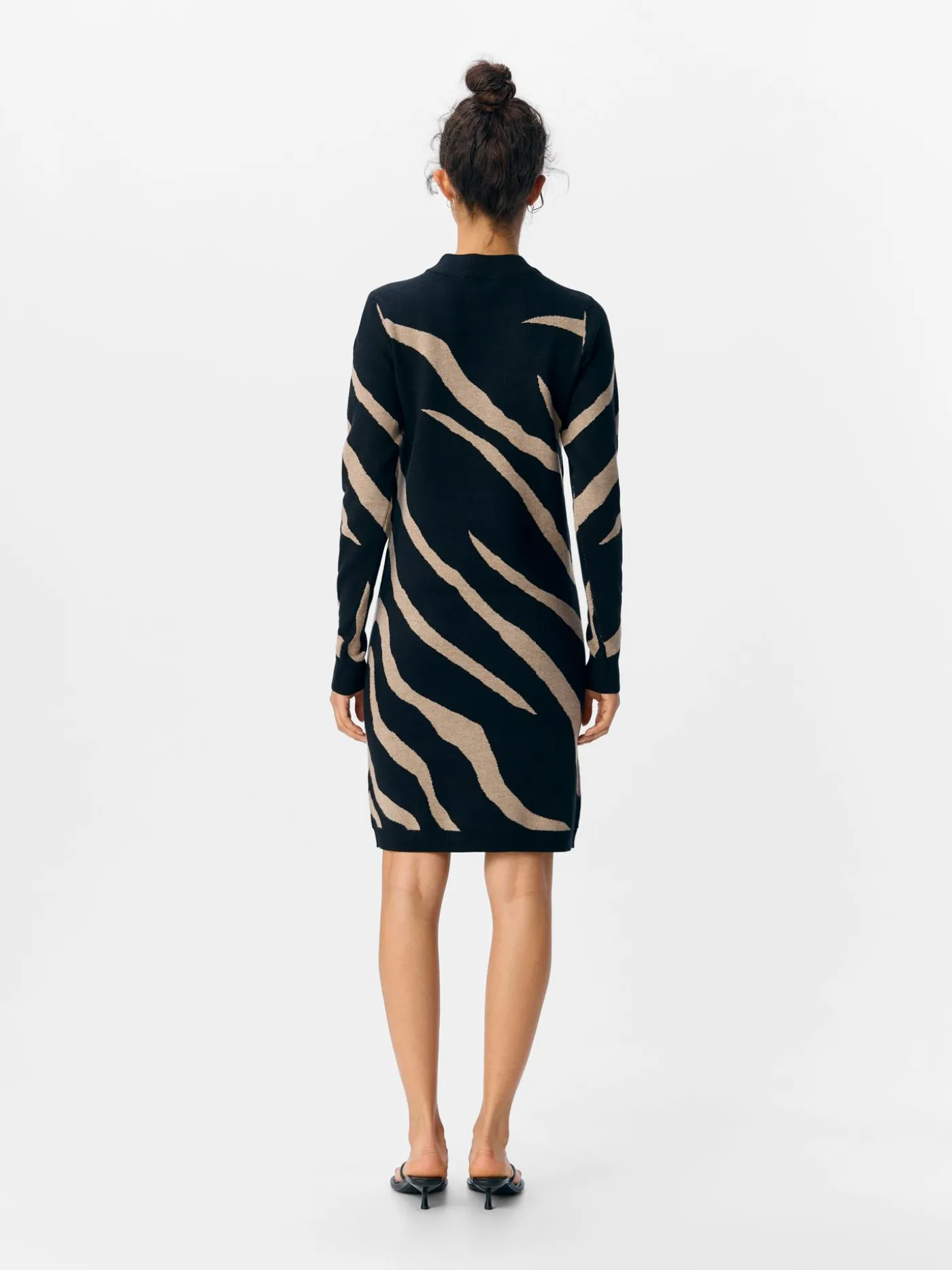 OBJRAY L/S KNIT DRESS AOP NOOS