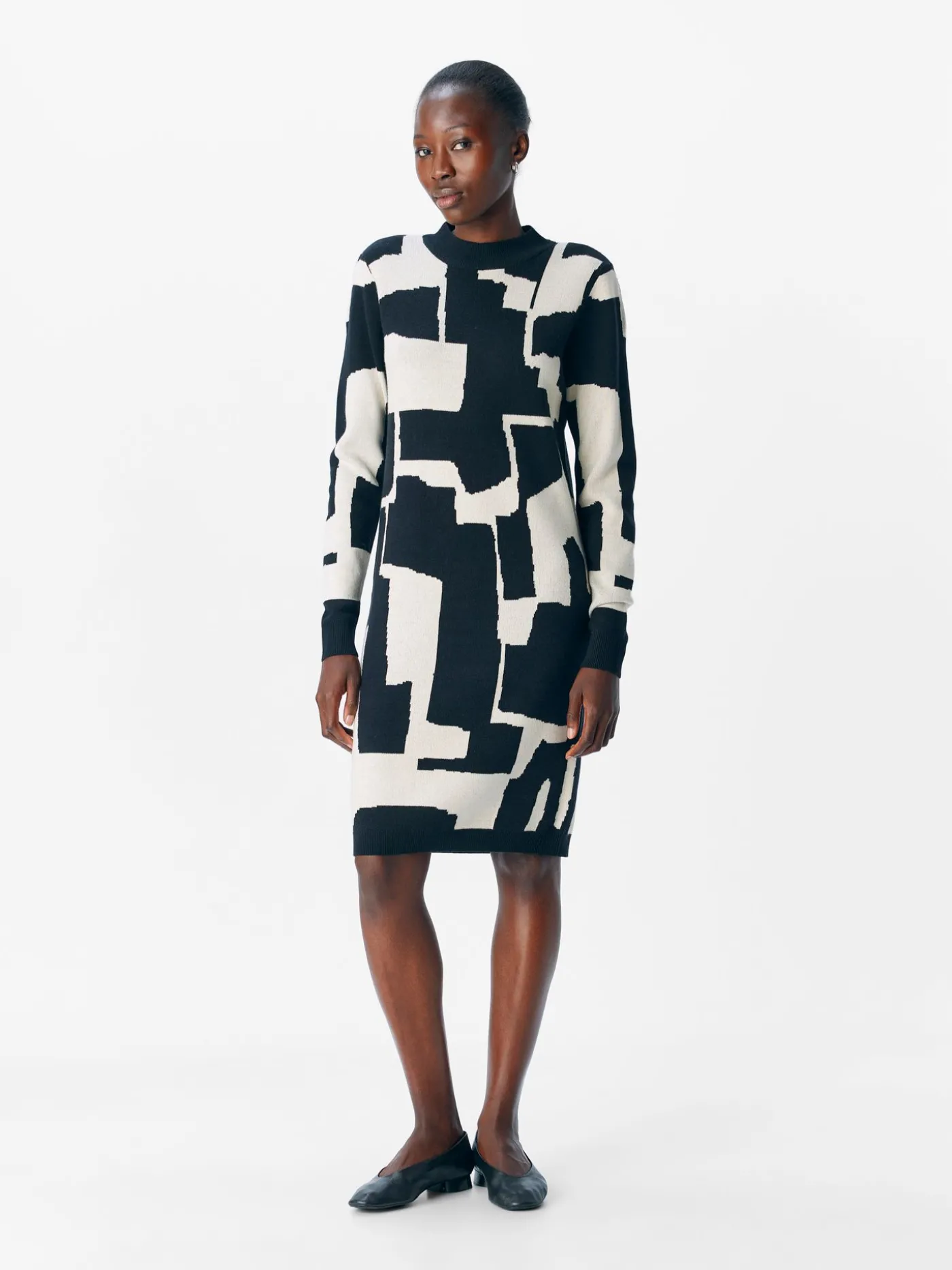 OBJRAY L/S KNIT DRESS AOP NOOS