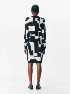 OBJRAY L/S KNIT DRESS AOP NOOS