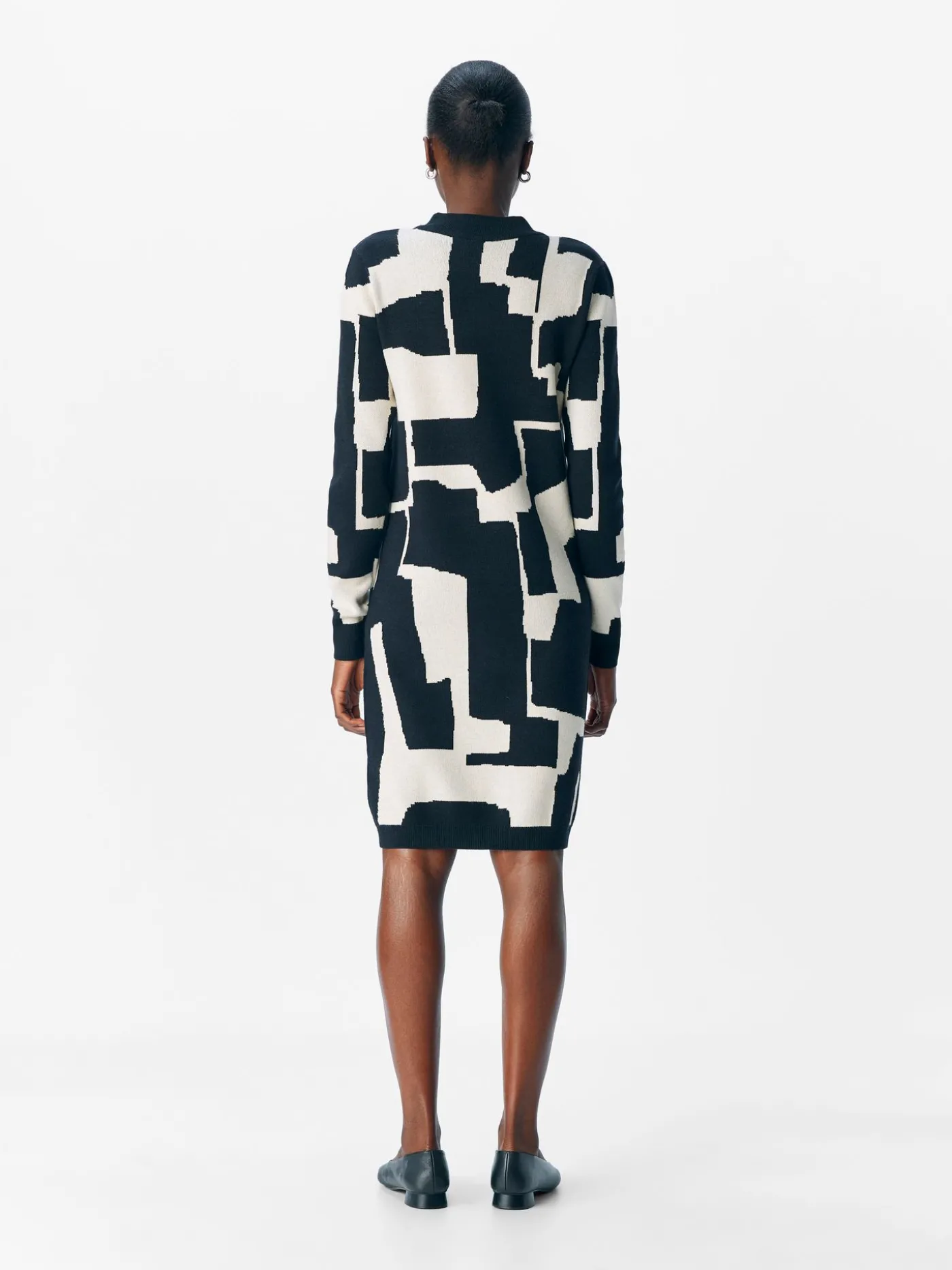 OBJRAY L/S KNIT DRESS AOP NOOS