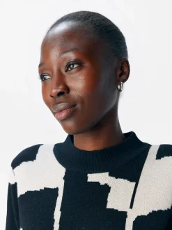 OBJRAY L/S KNIT DRESS AOP NOOS