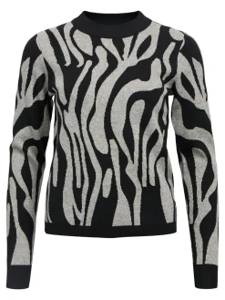 OBJRAY L/S  KNIT PULLOVER AOP NOOS