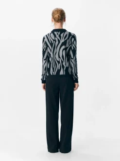 OBJRAY L/S  KNIT PULLOVER AOP NOOS