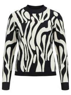 OBJRAY L/S  KNIT PULLOVER AOP NOOS