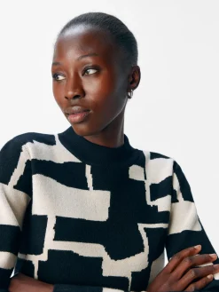 OBJRAY L/S  KNIT PULLOVER AOP NOOS