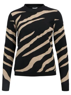 OBJRAY L/S  KNIT PULLOVER AOP NOOS