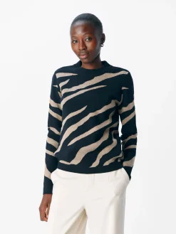 OBJRAY L/S  KNIT PULLOVER AOP NOOS