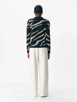 OBJRAY L/S  KNIT PULLOVER AOP NOOS