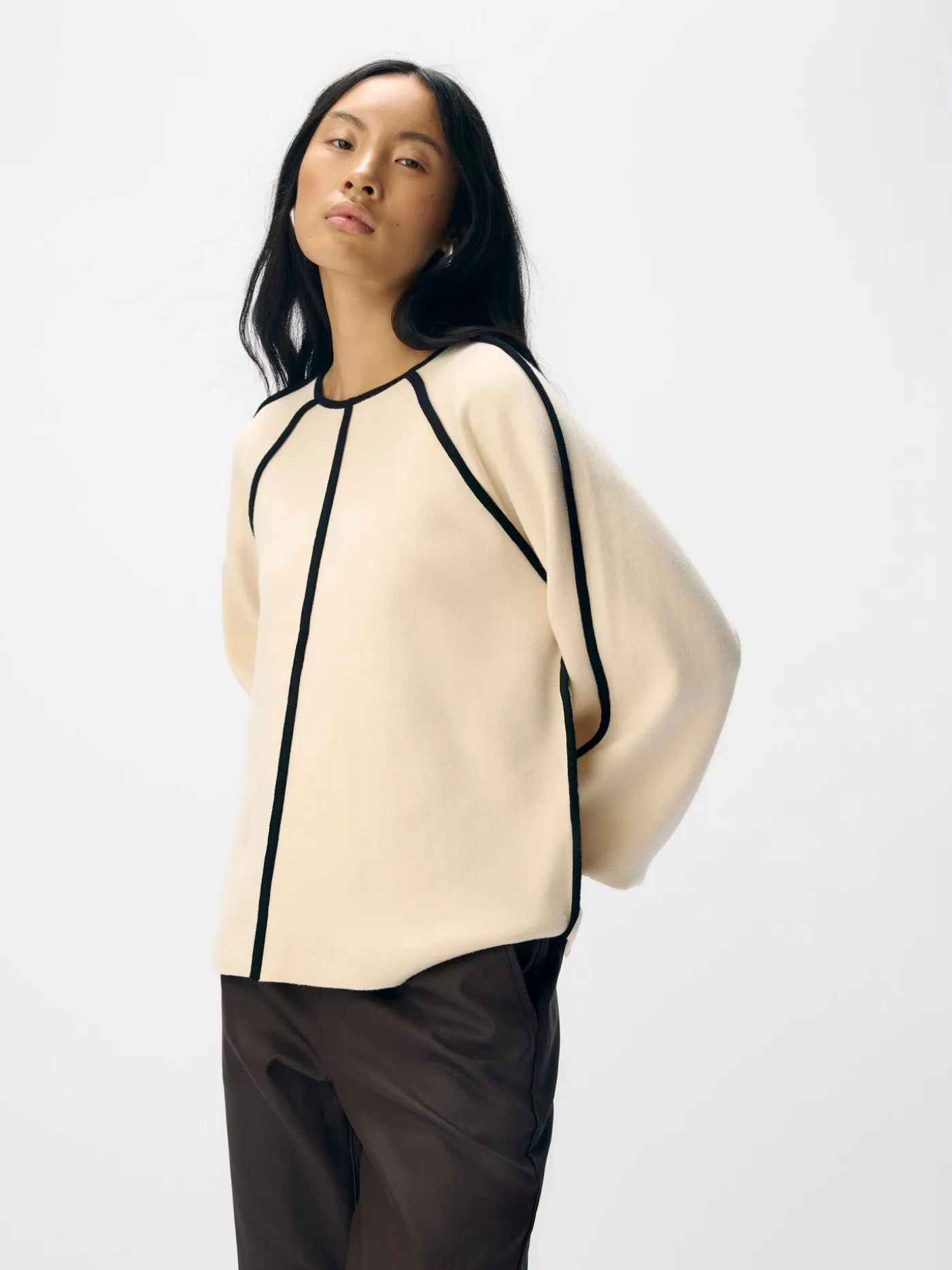 OBJREYNARD LS LO CONTRAST PULLOVER