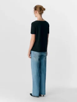 OBJTHEA S/S RE V-NECK TOP NOOS