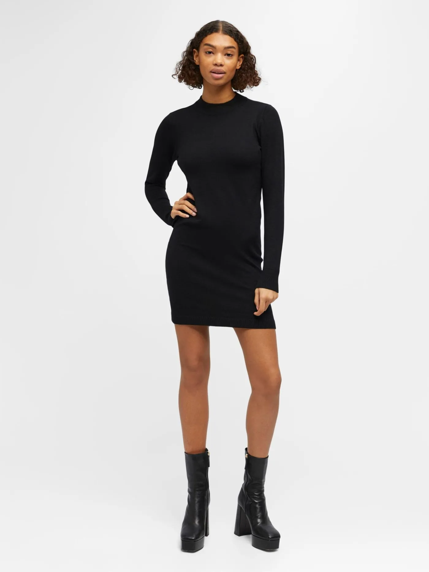 OBJTHESS L/S KNIT DRESS NOOS