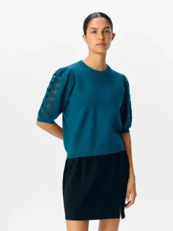 OBJYUKI S/S RE KNIT PULLOVER NOOS