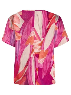 ONLALMA LIFE VIS S/S V-NECK TOP AOP