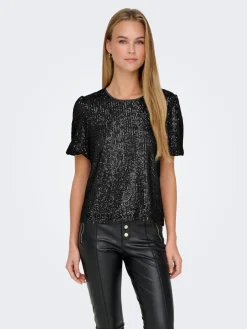 ONLANA S/S LOOSE SEQUINS TOP JRS