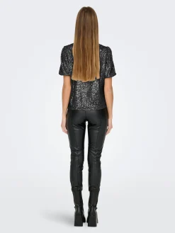 ONLANA S/S LOOSE SEQUINS TOP JRS