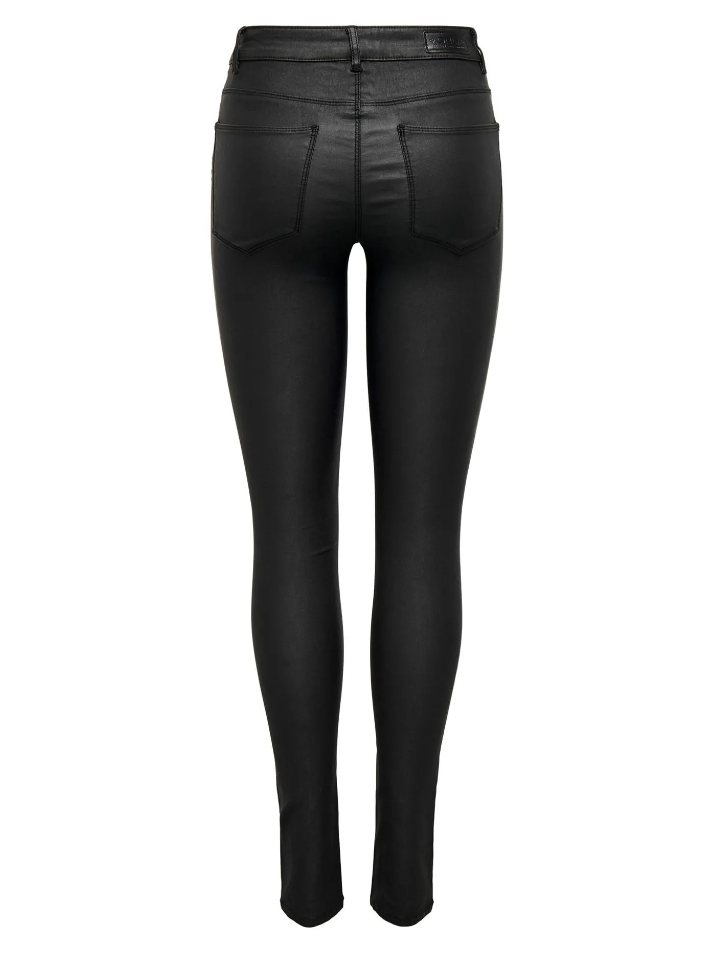 ONLANNE K MID WAIST COATED PNT NOOS - Black