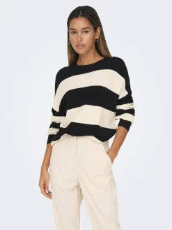 ONLATIA L/S STRIPE PULLOVER KNT NOO