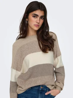 ONLATIA L/S STRIPE PULLOVER KNT NOO