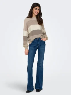 ONLATIA L/S STRIPE PULLOVER KNT NOO