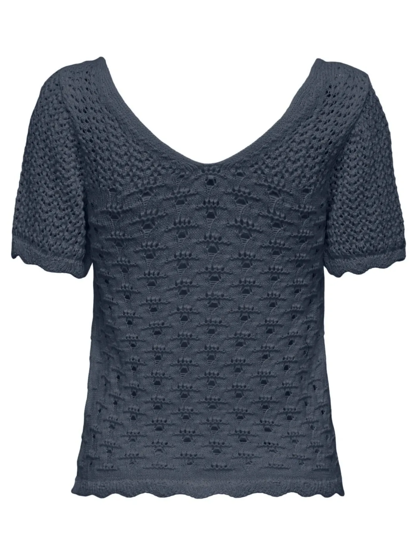 ONLBECCA LIFE SS V-NECK TOP KNT