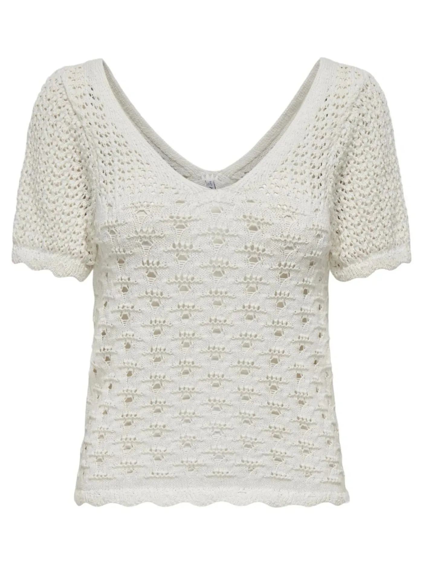 ONLBECCA LIFE SS V-NECK TOP KNT