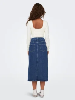 ONLBIANCA MIDI SKIRT DNM REA NOOS