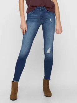 ONLBLUSH LIFE MID ANK RAW REA2077 N - Medium Blue