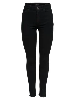 ONLBLUSH LIFE MID SK AK RAW REA2343 - Black Denim