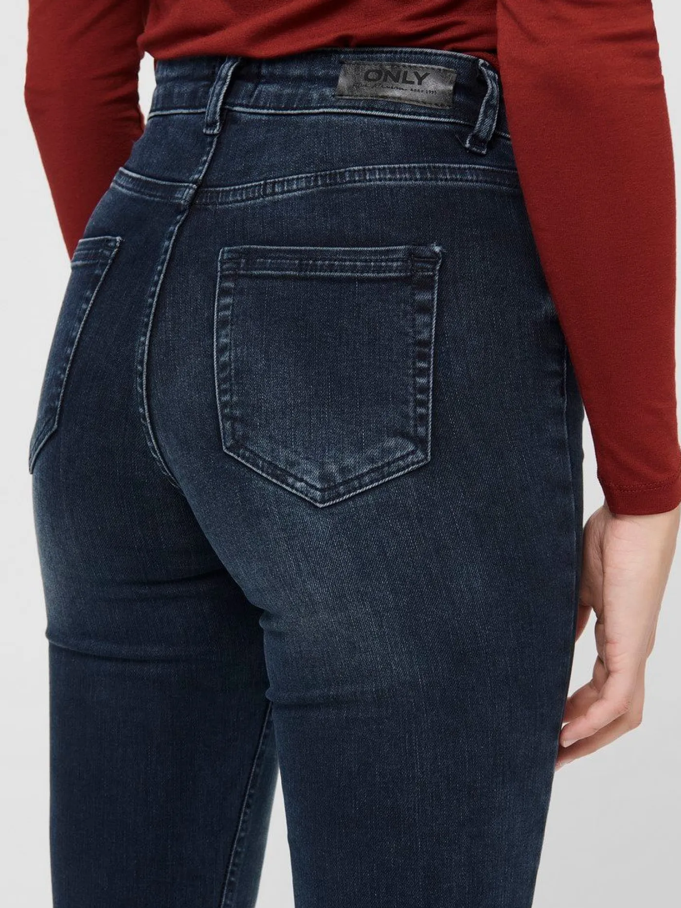 ONLBLUSH LIFE MID SK ANK RAW REA409 - Blue Black D