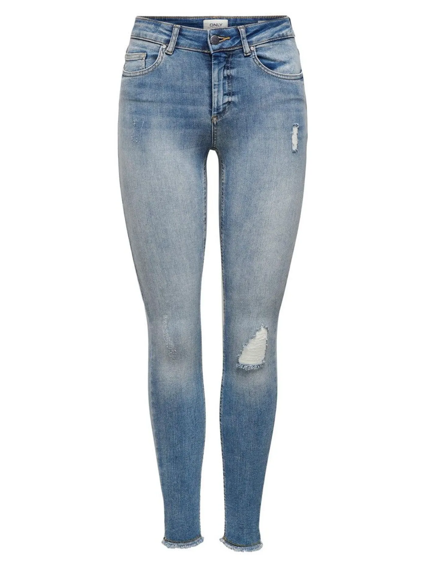 ONLBLUSH LIFE MID SK ANK RAW REA333 - Light Blue D