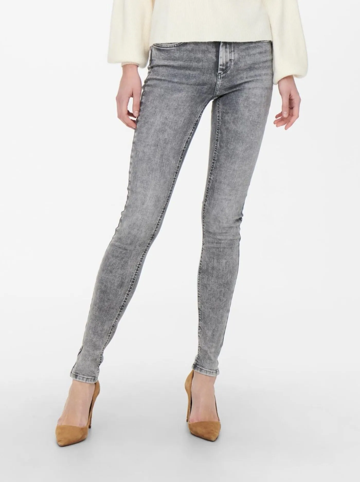 ONLBLUSH LIFE MID SK TAI918 NOOS - Light Grey Deni