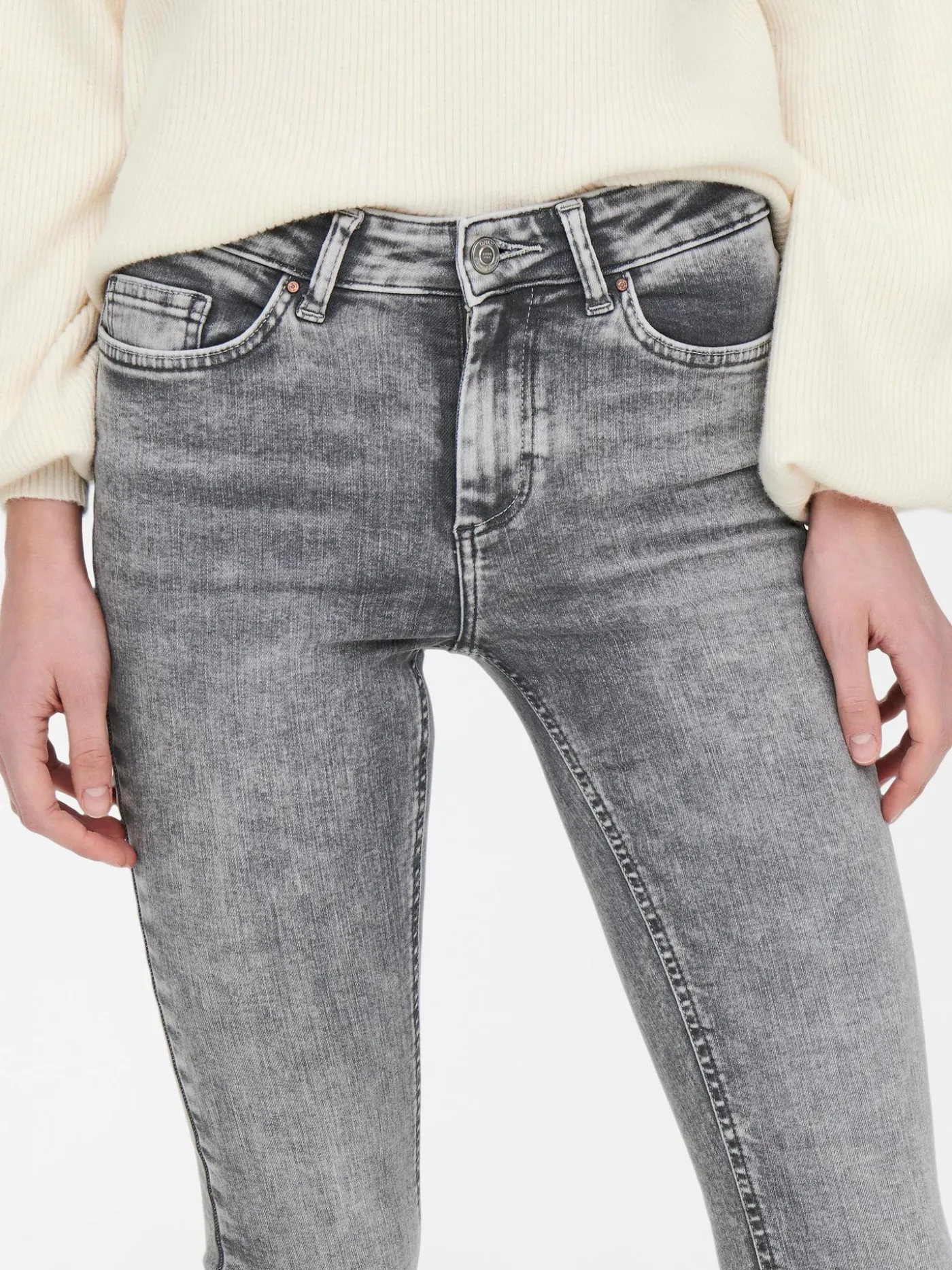 ONLBLUSH LIFE MID SK TAI918 NOOS - Light Grey Deni