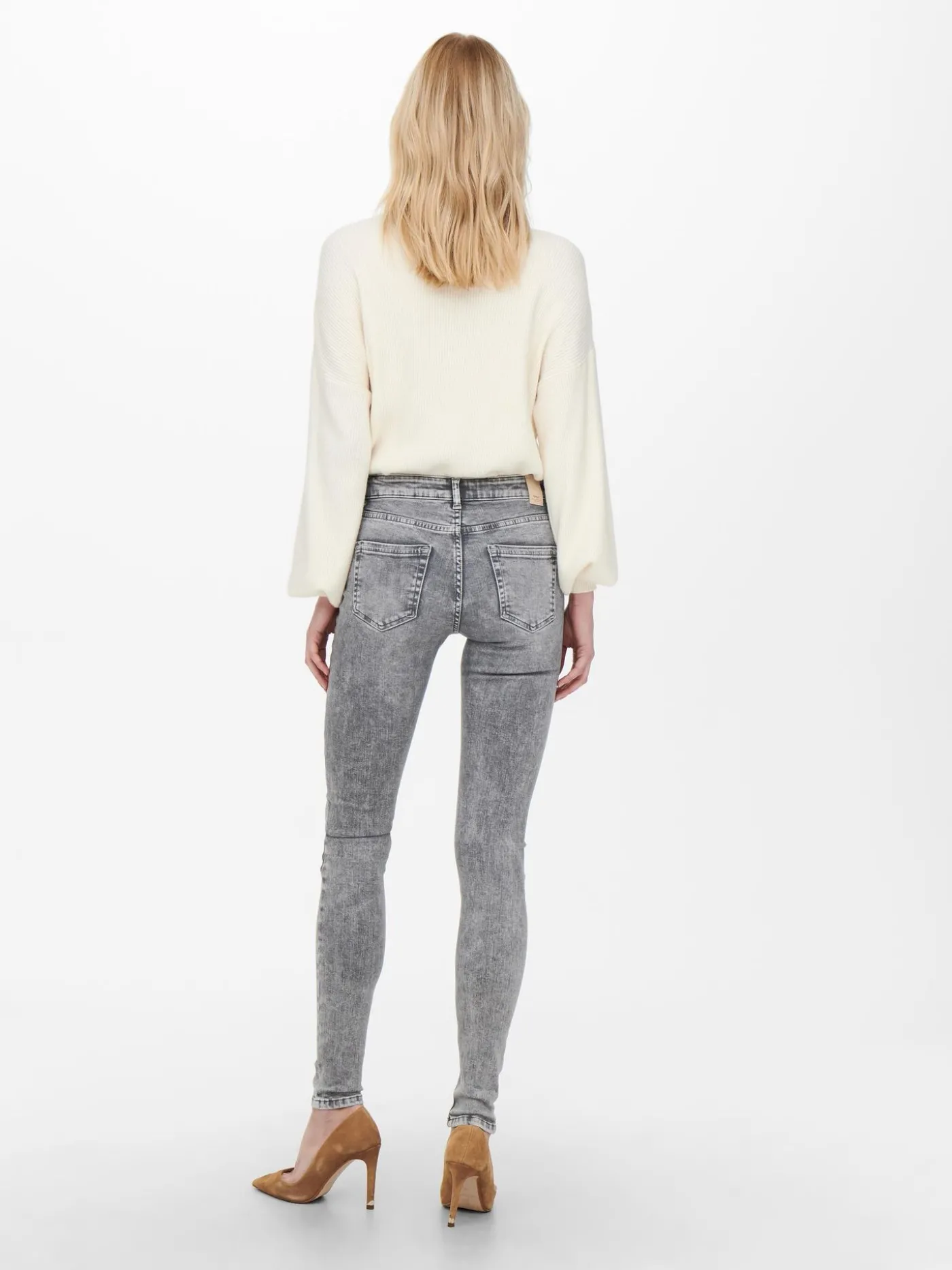 ONLBLUSH LIFE MID SK TAI918 NOOS - Light Grey Deni