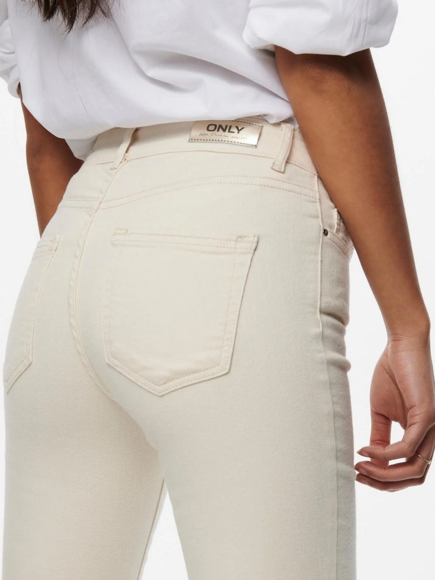 ONLBLUSH MID FLARED DNM NOOS - Ecru