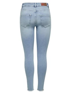 ONLBLUSH MID SK ANK RAW DNM REA306 - Light Blue De