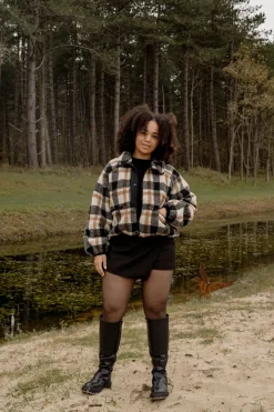 ONLCALISTA LIFE CHECK TEDDY JACKET