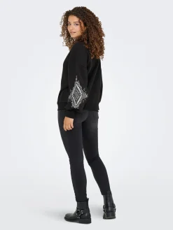 ONLCALLY L/S DETAIL O-NECK CS SWT