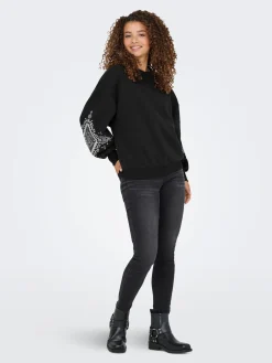 ONLCALLY L/S DETAIL O-NECK CS SWT