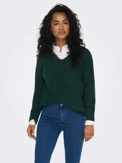 ONLCAMILLA V-NECK L/S PULLOVER KNT