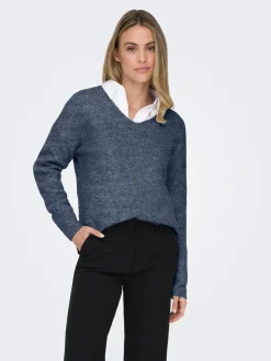 ONLCAMILLA V-NECK L/S PULLOVER KNT